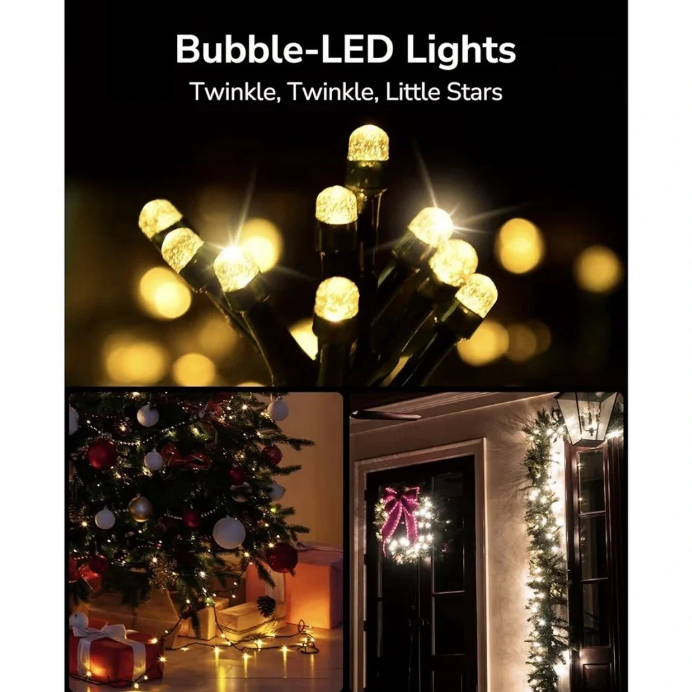 ULG Bubble LED String Lights 200/300‎ LED Warm White Indoor Outdoor Decor
